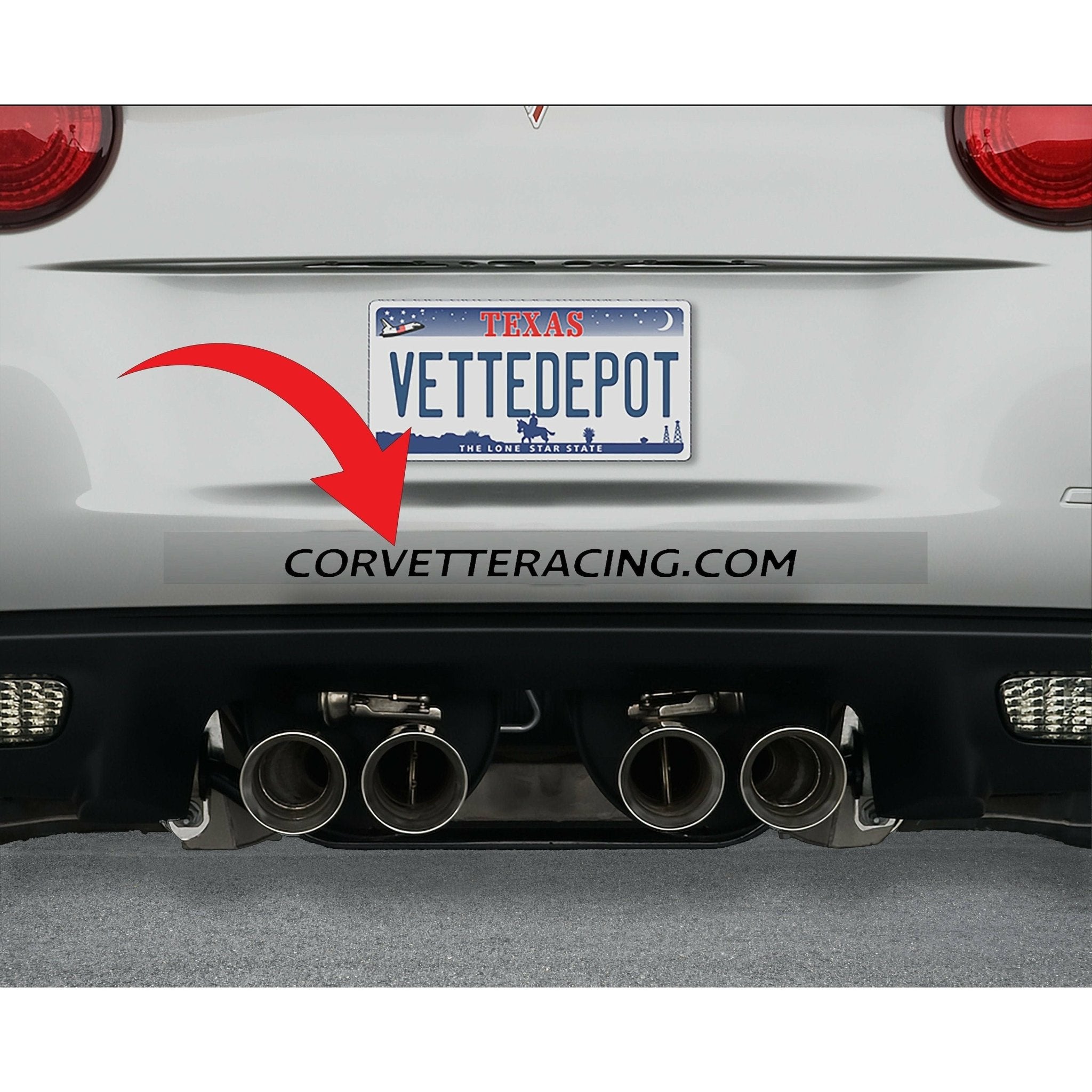 CorvetteRacing.com Vinyl Car Decal Stickers Five Colors - Vette1 - Body Decals