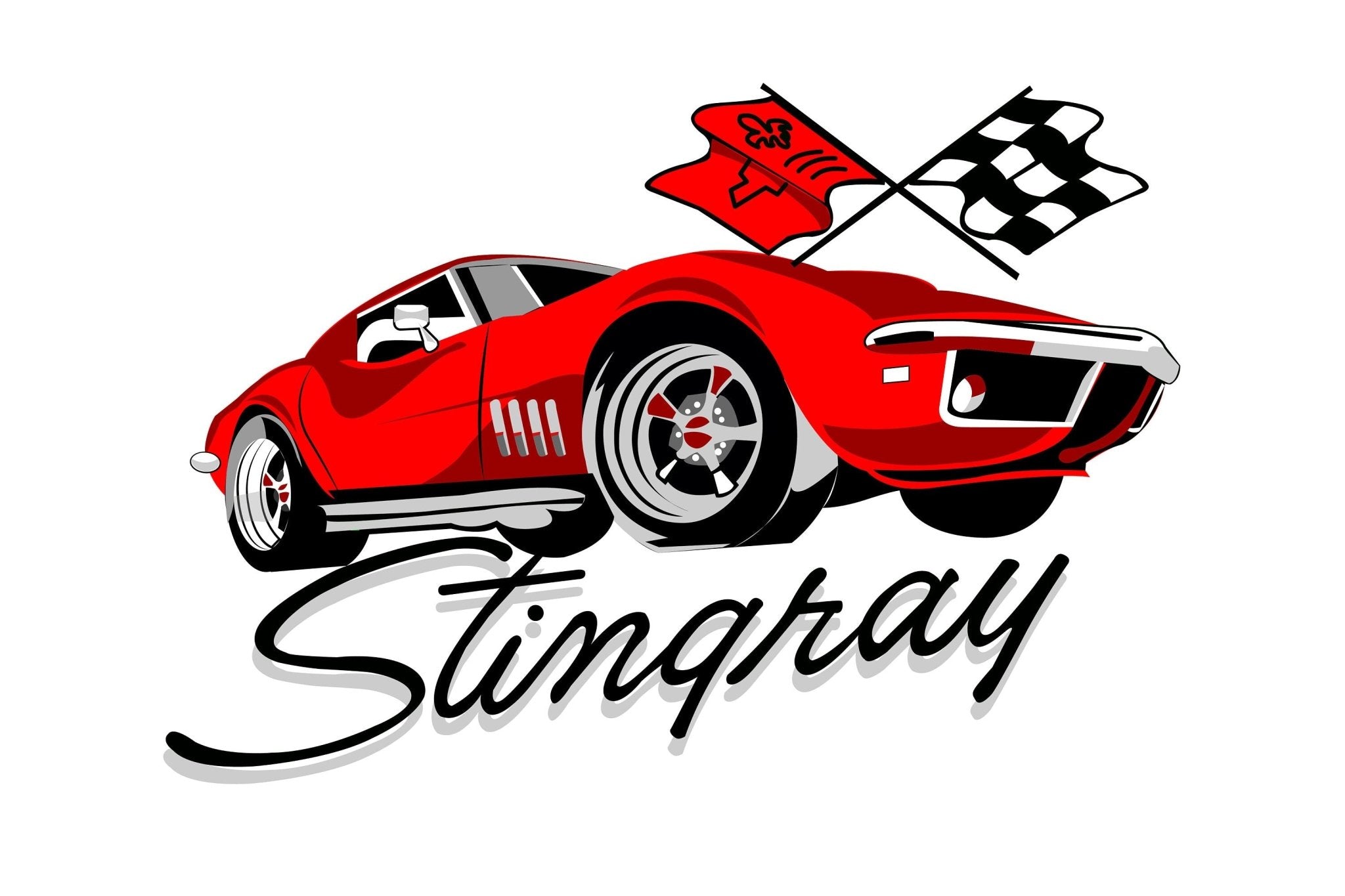 Corvette C3 Red Stingray Instant Download, Vector, Car, Emblem, SVG, Cut File, Print, Digital, Scrapbooking, Cameo, Cricut - Vette1 - C3 Downloads