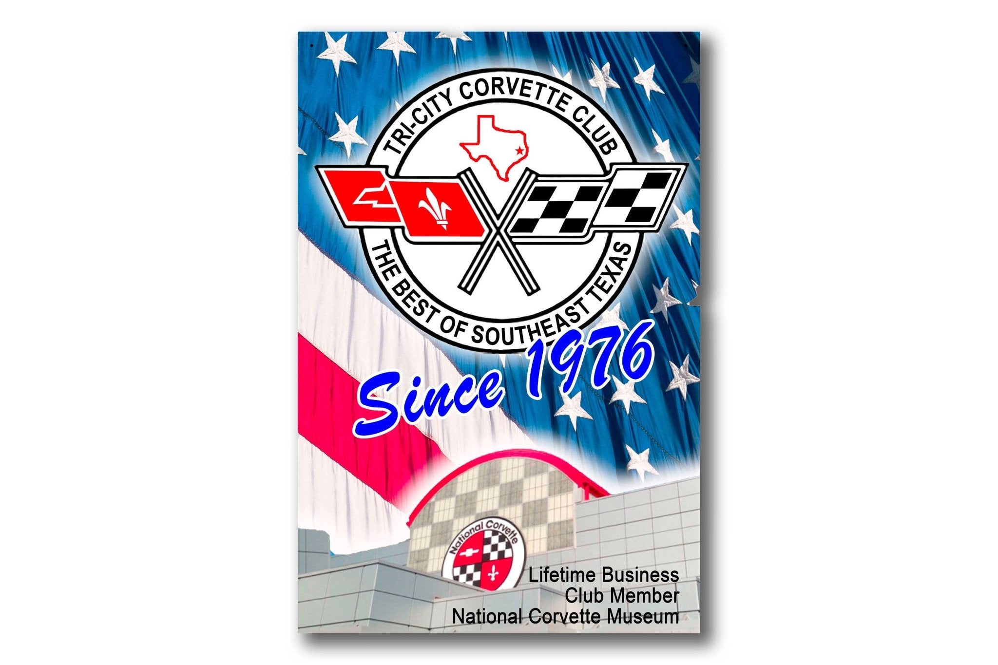 Tri-City Corvette Club Metal Sign - Vette1 - Corvette Club Signs