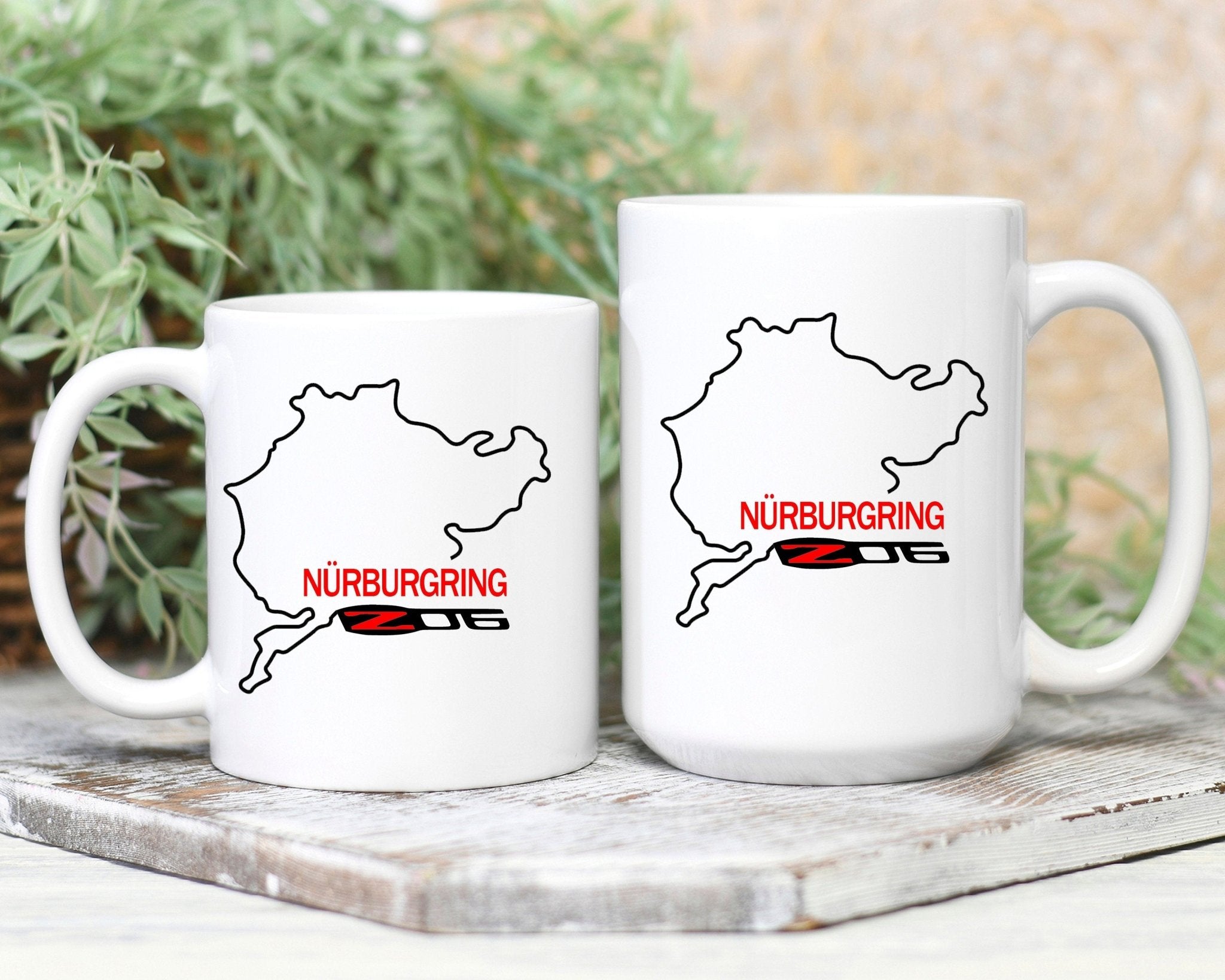 Nurburgring Z06 Corvette Logo Coffee Mug - Vette1 -