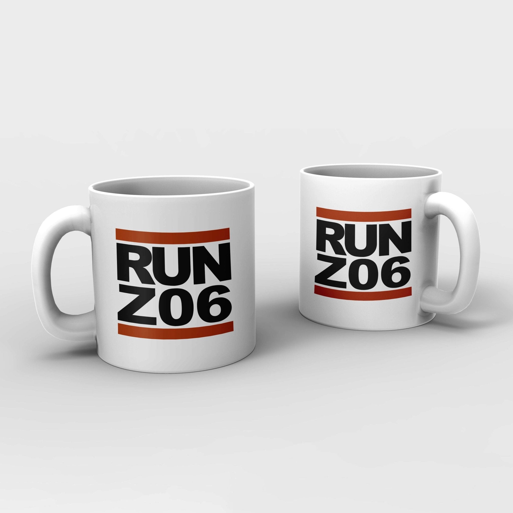 "RUN Corvette" Ceramic Coffee Mug - Personalization Available, 11 oz. - Vette1 - Misc. Coffee Mugs