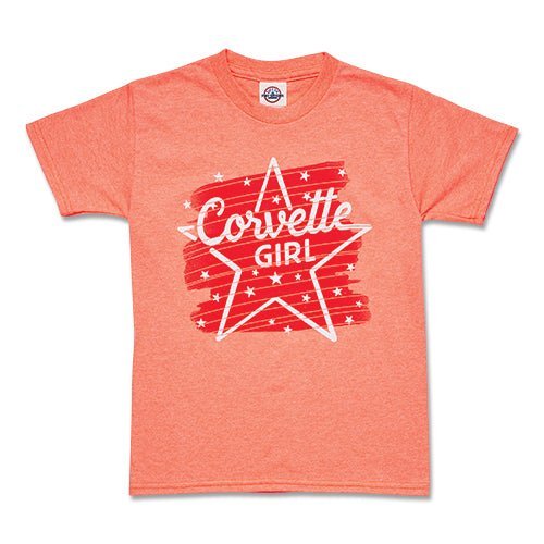 Youth Girl's Corvette Starstruck Watercolor T-Shirt - Vette1 - C8 Kid's Apparel
